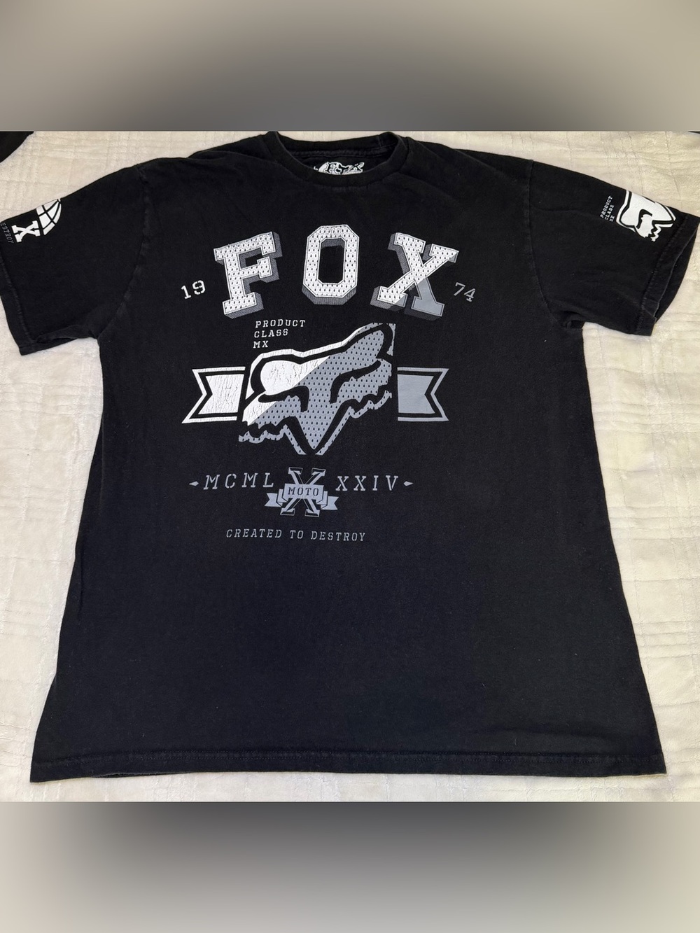 Fox Black Short-Sleeve Graphic Logo Tee